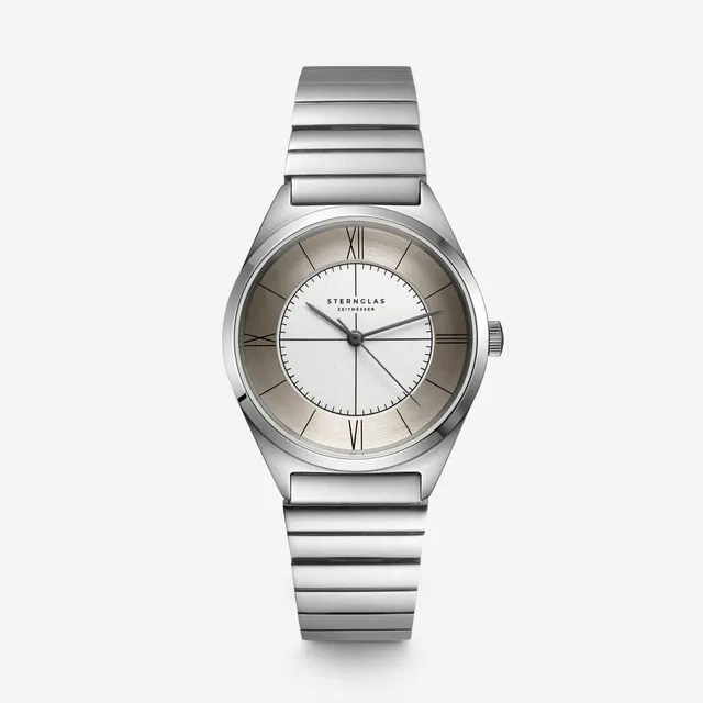 sternglas-liah-damenuhr-33mm-silber-edelstahl-gliederarmband image 1