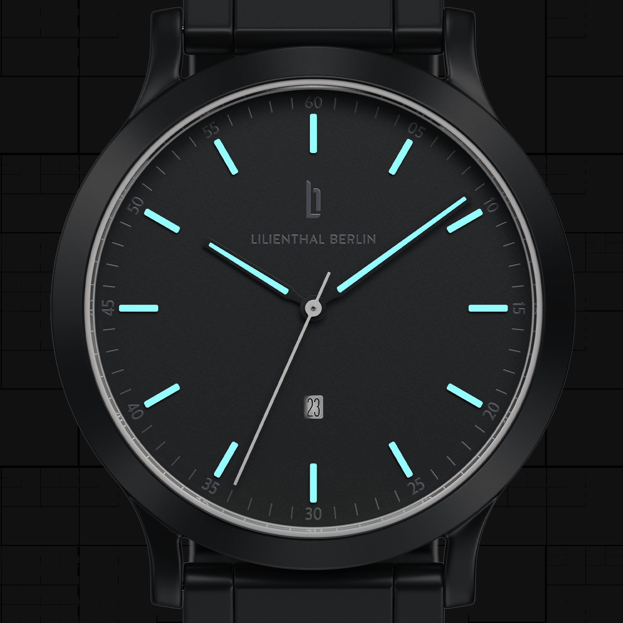lilienthal-berlin-huxley-black-white-unisex-uhr image 6