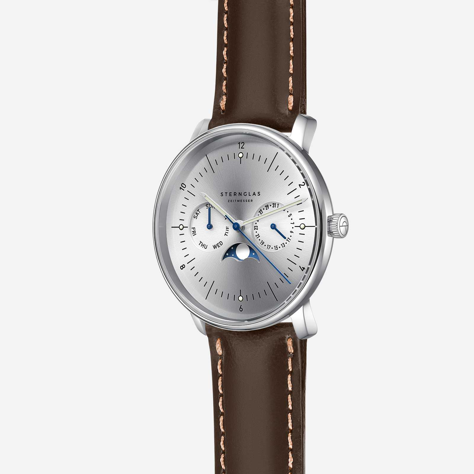 sternglas-naos-mondphase-herrenuhr-38-mm-mondsilber-leder image 2