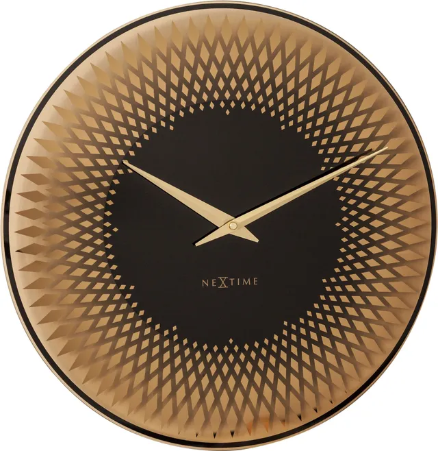 nextime-sahara-wanduhr-43-cm-glas-kupfer-lautlos image 1