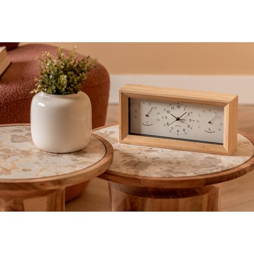 karlsson-neat-rectangle-wecker-wei-bambus-26-x-5-4-x-12-8-cm image 7