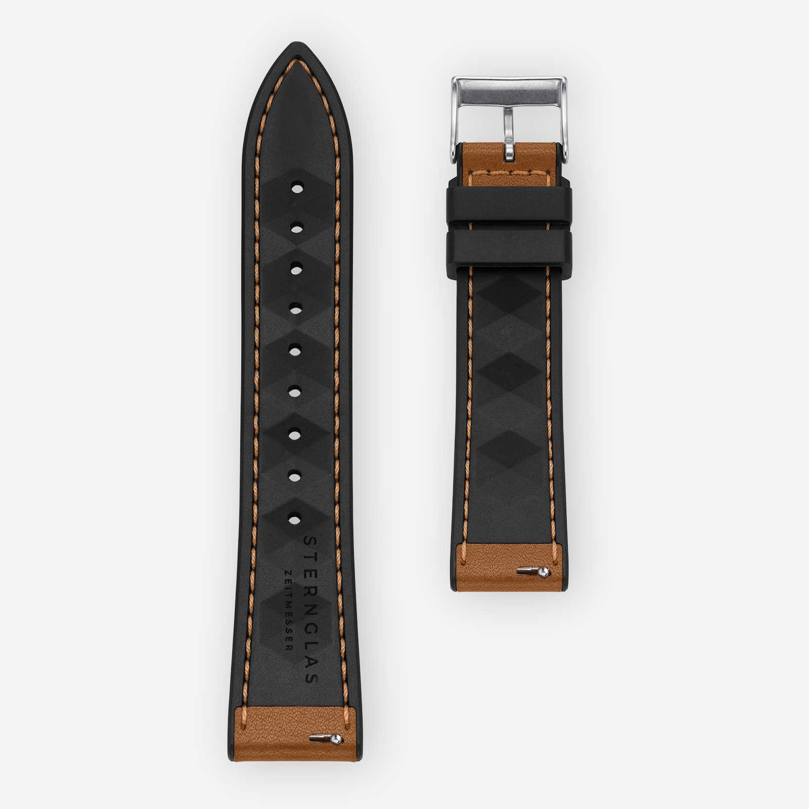 sternglas-hybrid-20-leder-uhrenarmband-braun-20-mm image 2