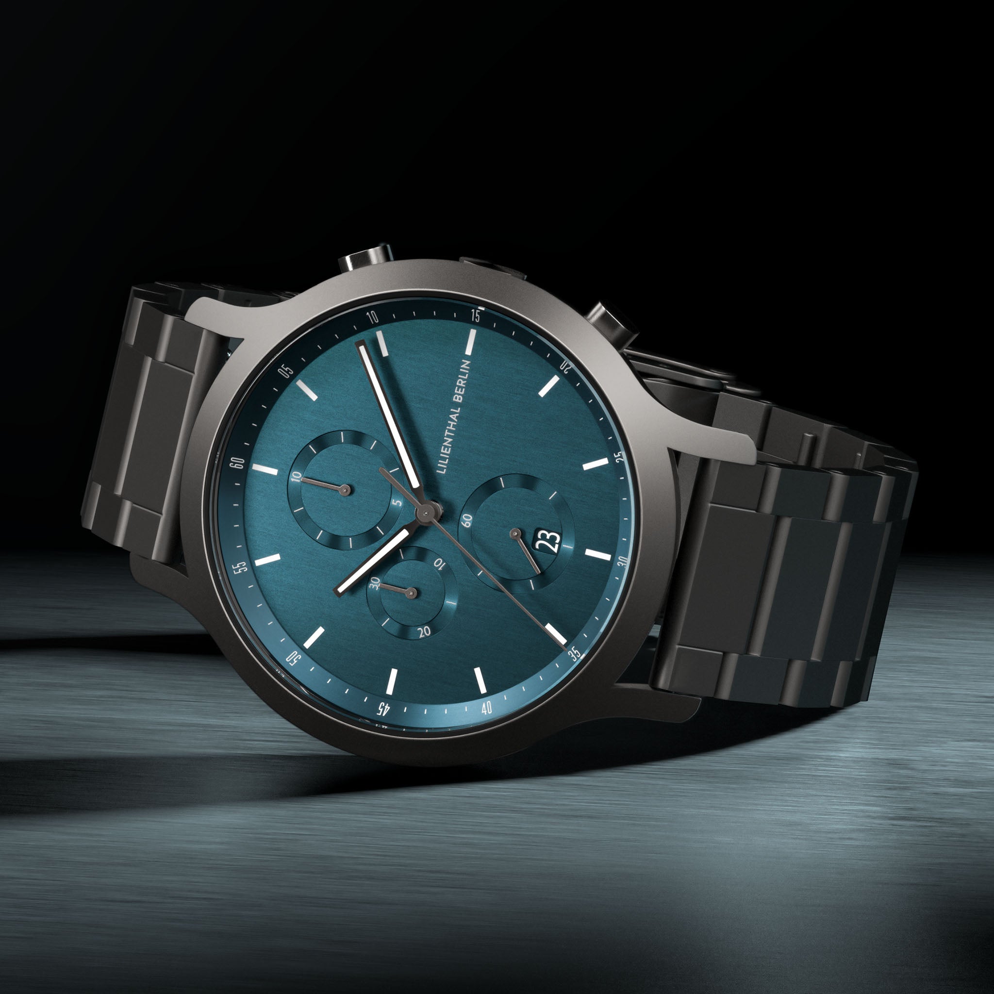 lilienthal-berlin-chronograph-myth-armbanduhr-petrol image 3