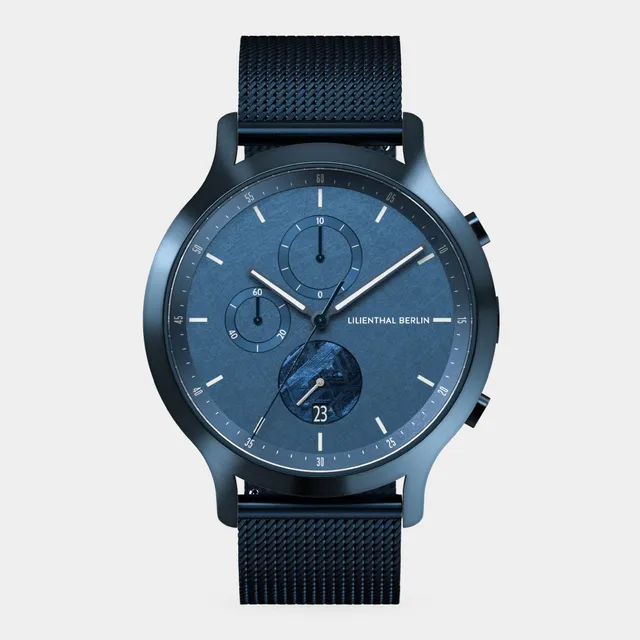 lilienthal-berlin-chronograph-meteorite-stellar-blue-armbanduhr image 1
