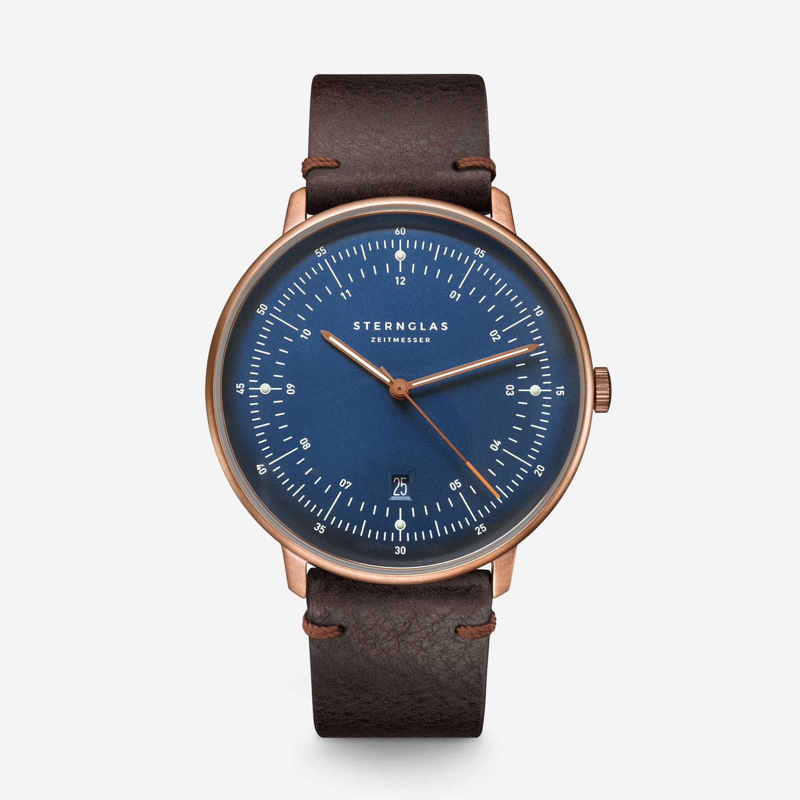 sternglas-hamburg-dunkelblau-bronze-herrenuhr-42-mm image 1