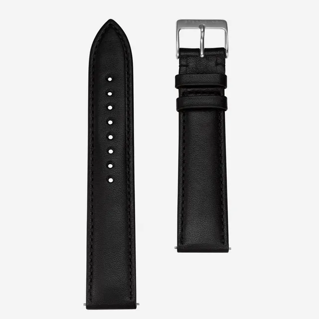 sternglas-modena-20-lederarmband-schwarz-silber-xl-20-mm image 1