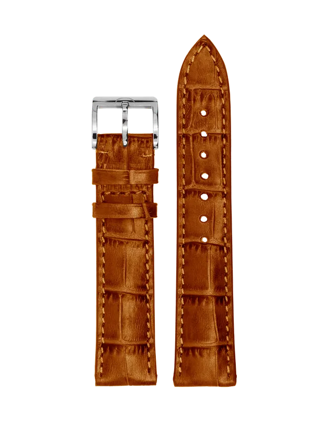 MeisterSinger Rindslederband mit Krokoprägung Uhrenarmband