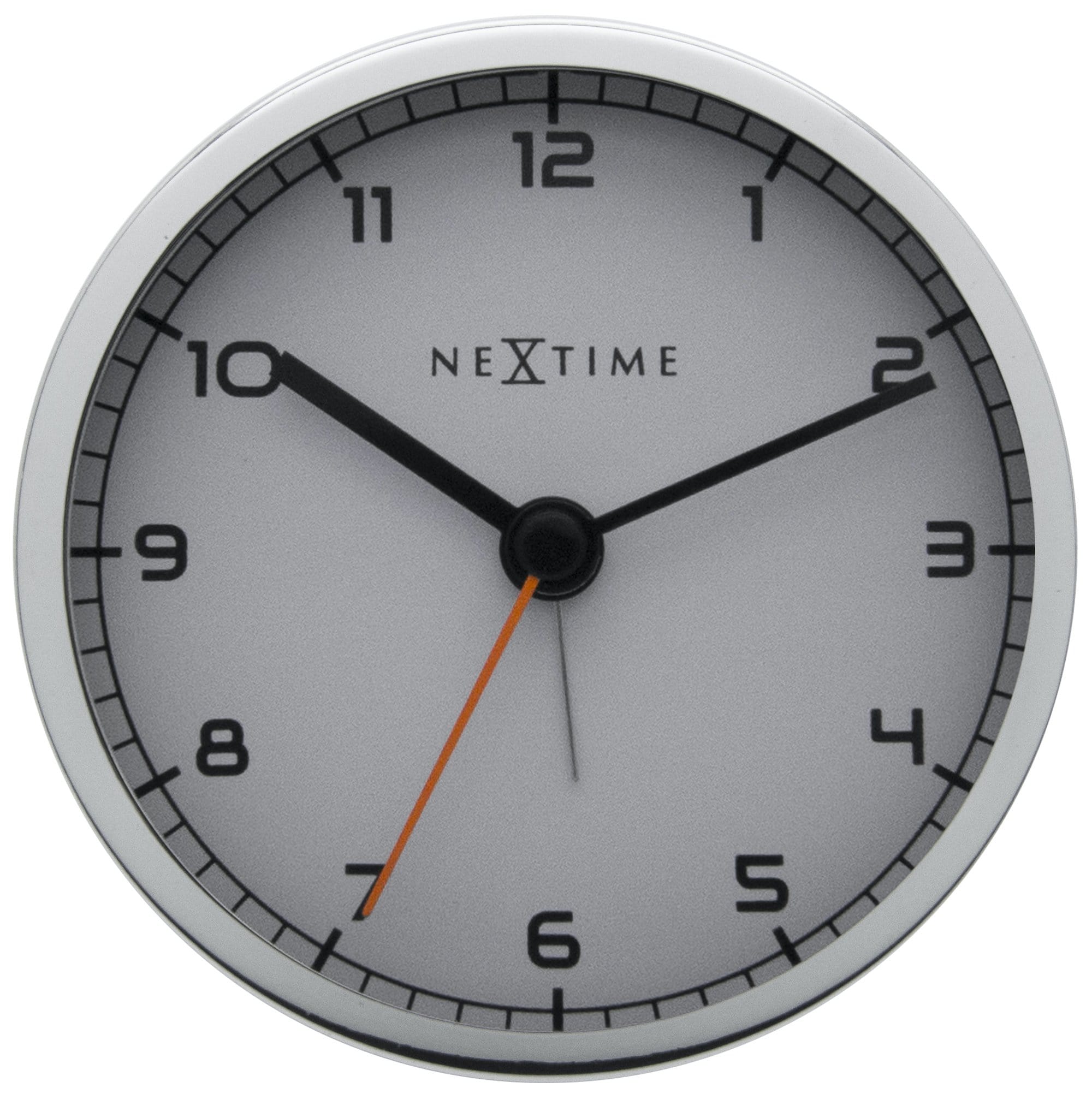 nextime-company-alarm-metall-wecker-9-cm-leise-in-schwarz-oder-wei image 1