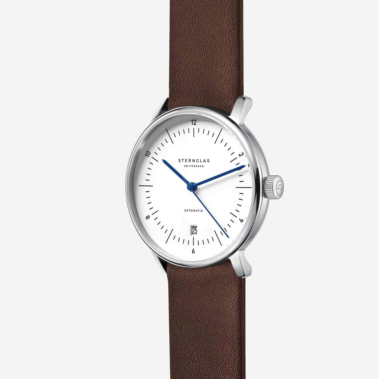 sternglas-naos-automatik-armbanduhr-38-mm-wei-silber-leder-sichtboden image 3
