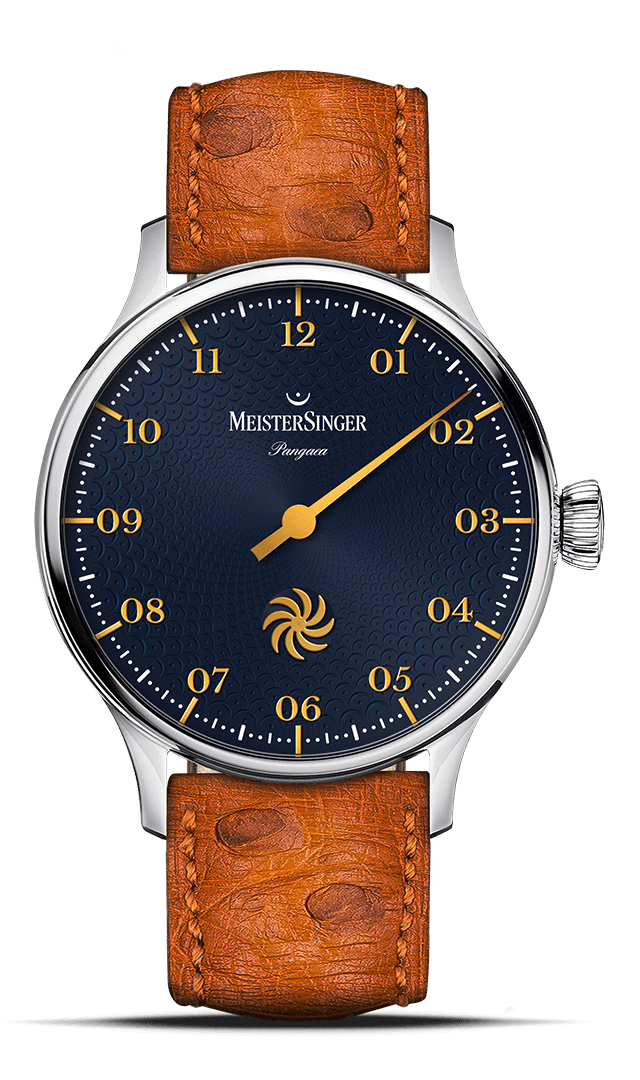 meistersinger-pangaea-stahlblau-einzeiger-armbanduhr image 1