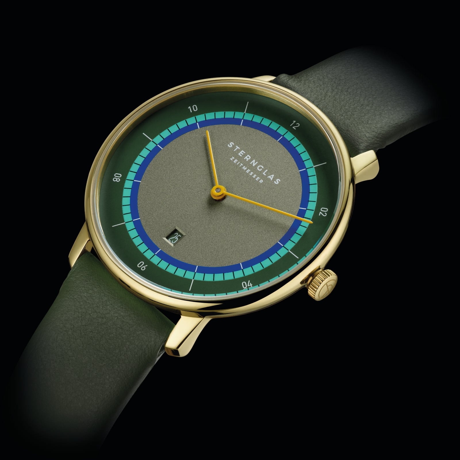 sternglas-naos-xs-edition-argo-dunkelgr-n-33mm-damenuhr-mit-lederband image 4