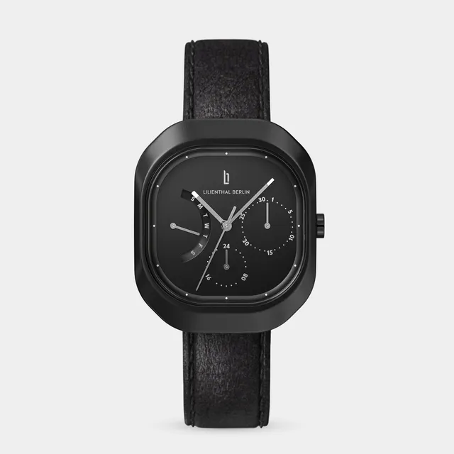 lilienthal-berlin-multimatica-all-black-armbanduhr-eckig image 1