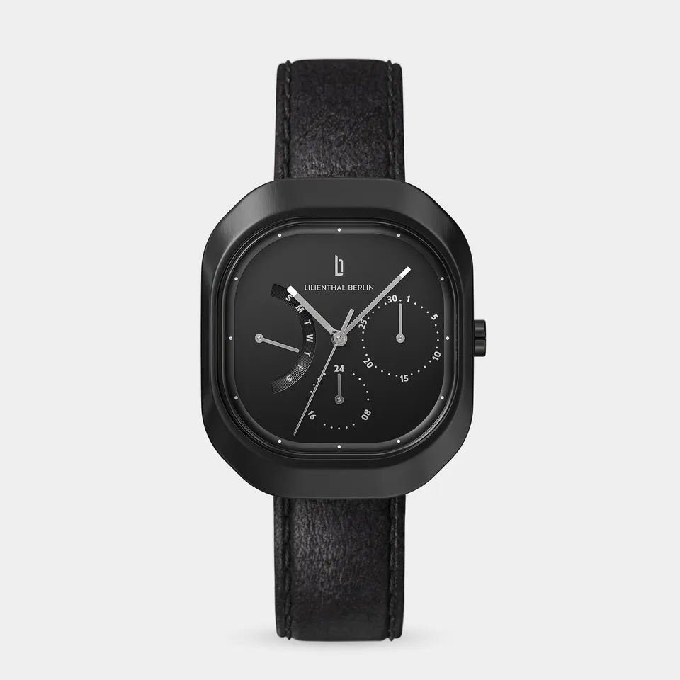 lilienthal-berlin-multimatica-all-black-armbanduhr-eckig image 1