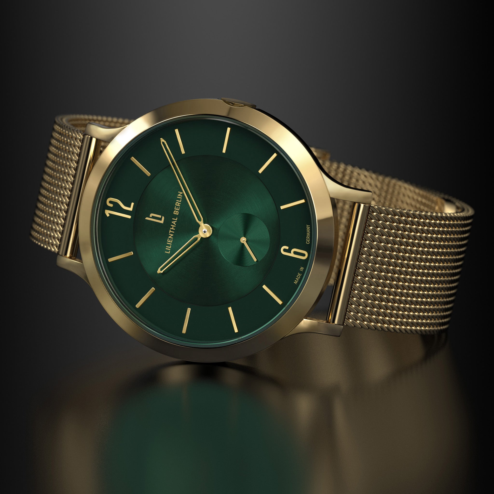lilienthal-berlin-the-classic-gold-green-armbanduhr image 3