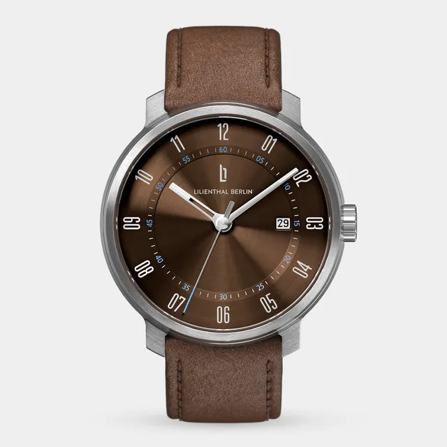 lilienthal-berlin-neolux-silver-brown-automatik-uhr-42-mm-2 image 1