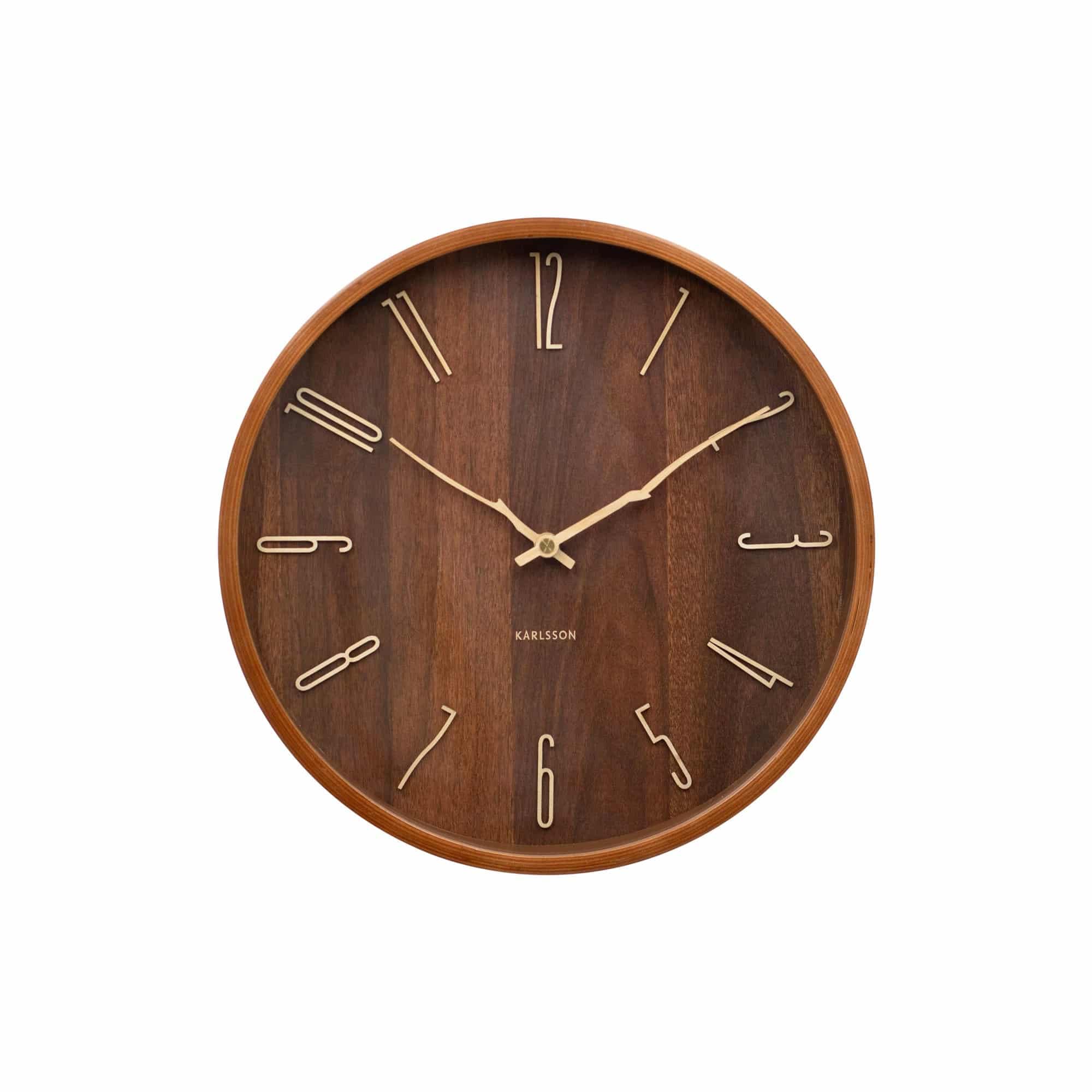 karlsson-rama-wanduhr-dunkles-holz-30cm image 3