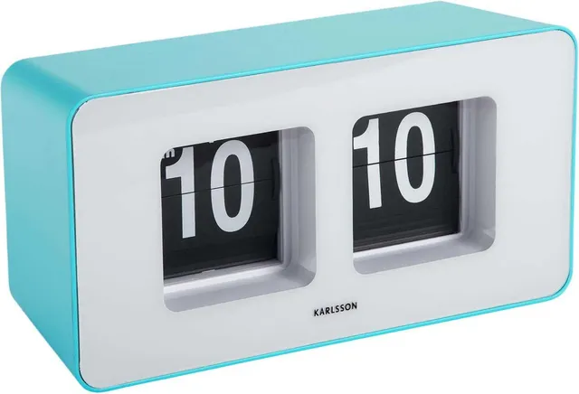 karlsson-funky-flip-mini-flip-uhr-t-rkis-7-x-17-7-x-9-2-cm image 1
