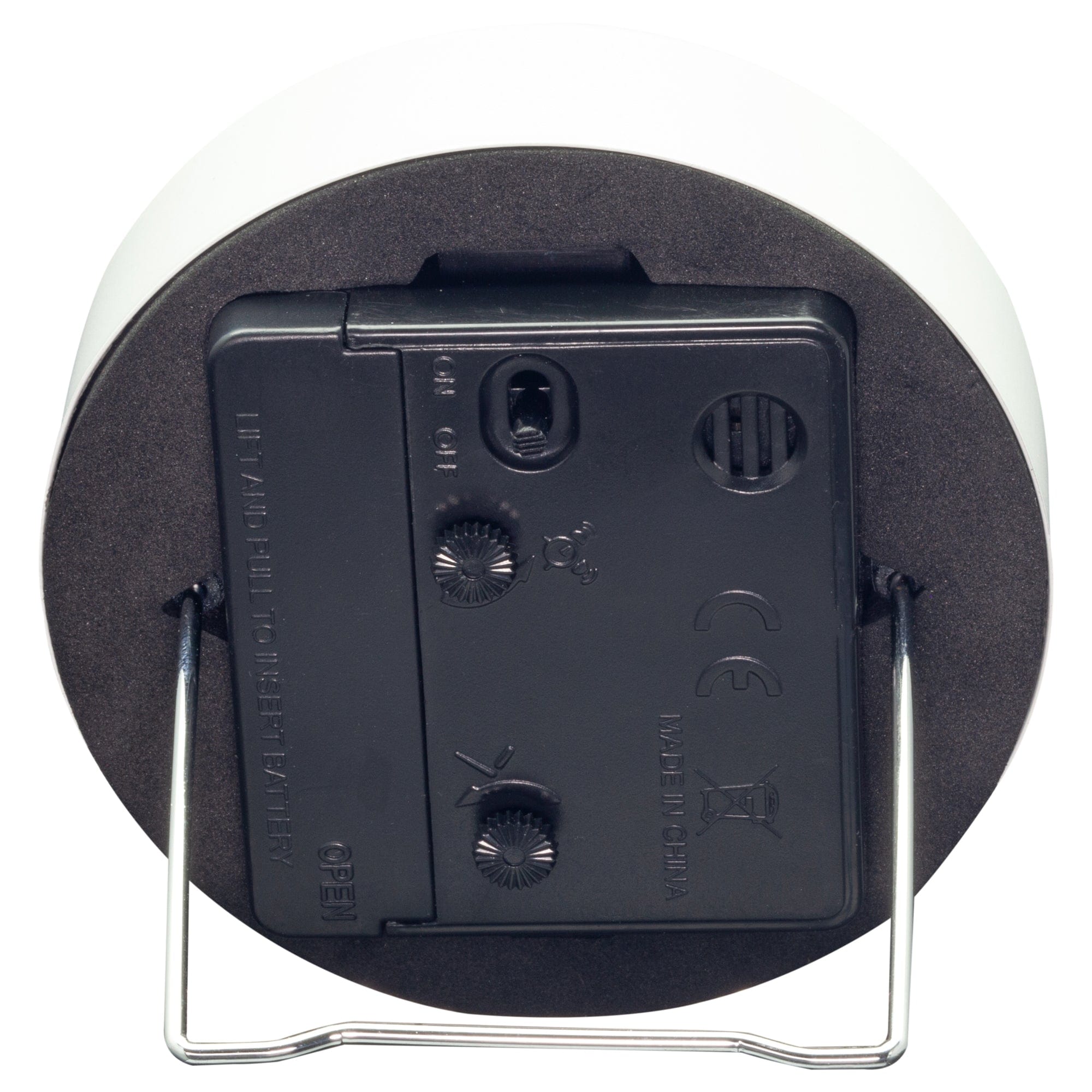 nextime-small-tischwecker-wecker-9x9x7-5-cm-lautlos-mit-licht-metall-wei image 8