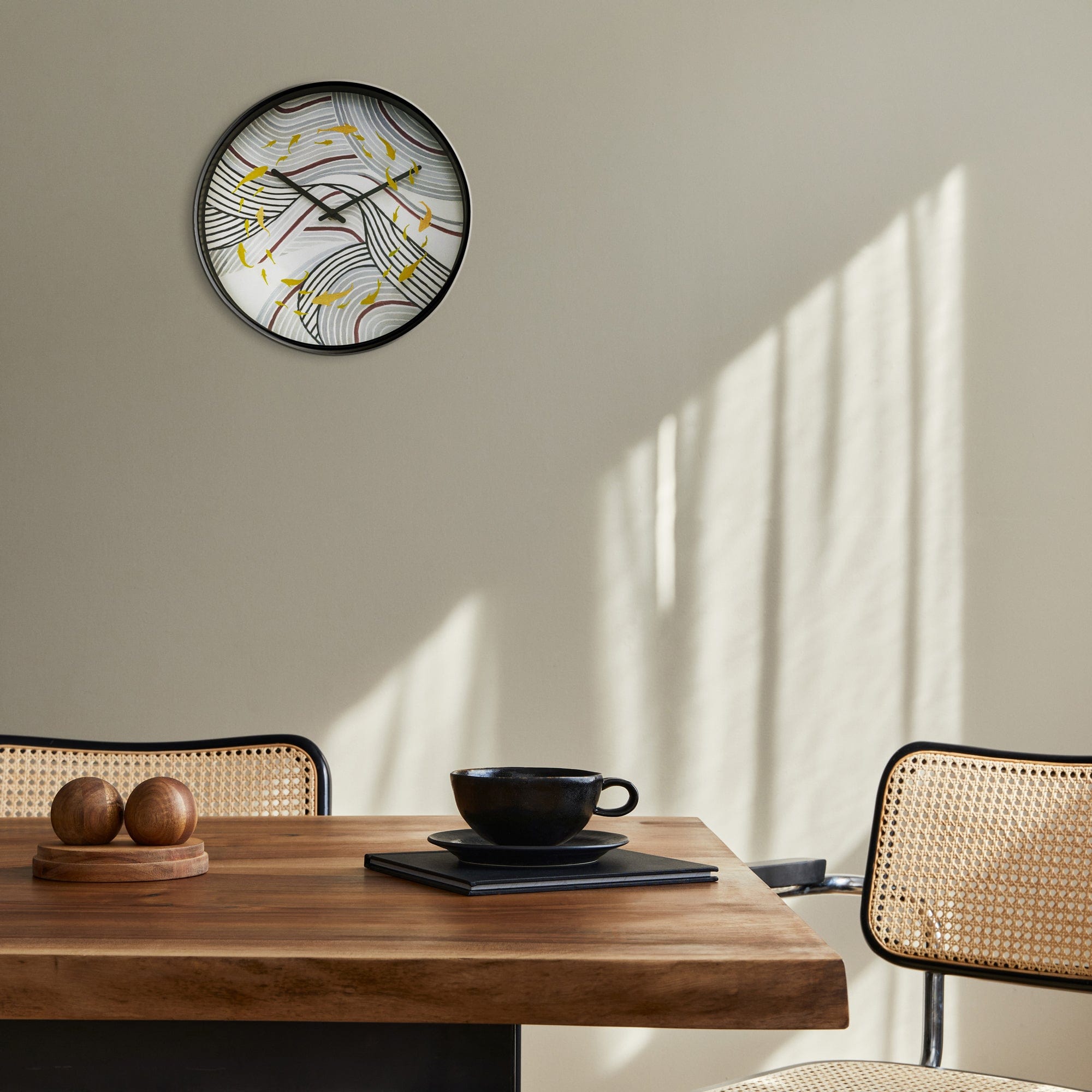 nextime-koi-wanduhr-30-cm-silent-grau-kunststoff image 8