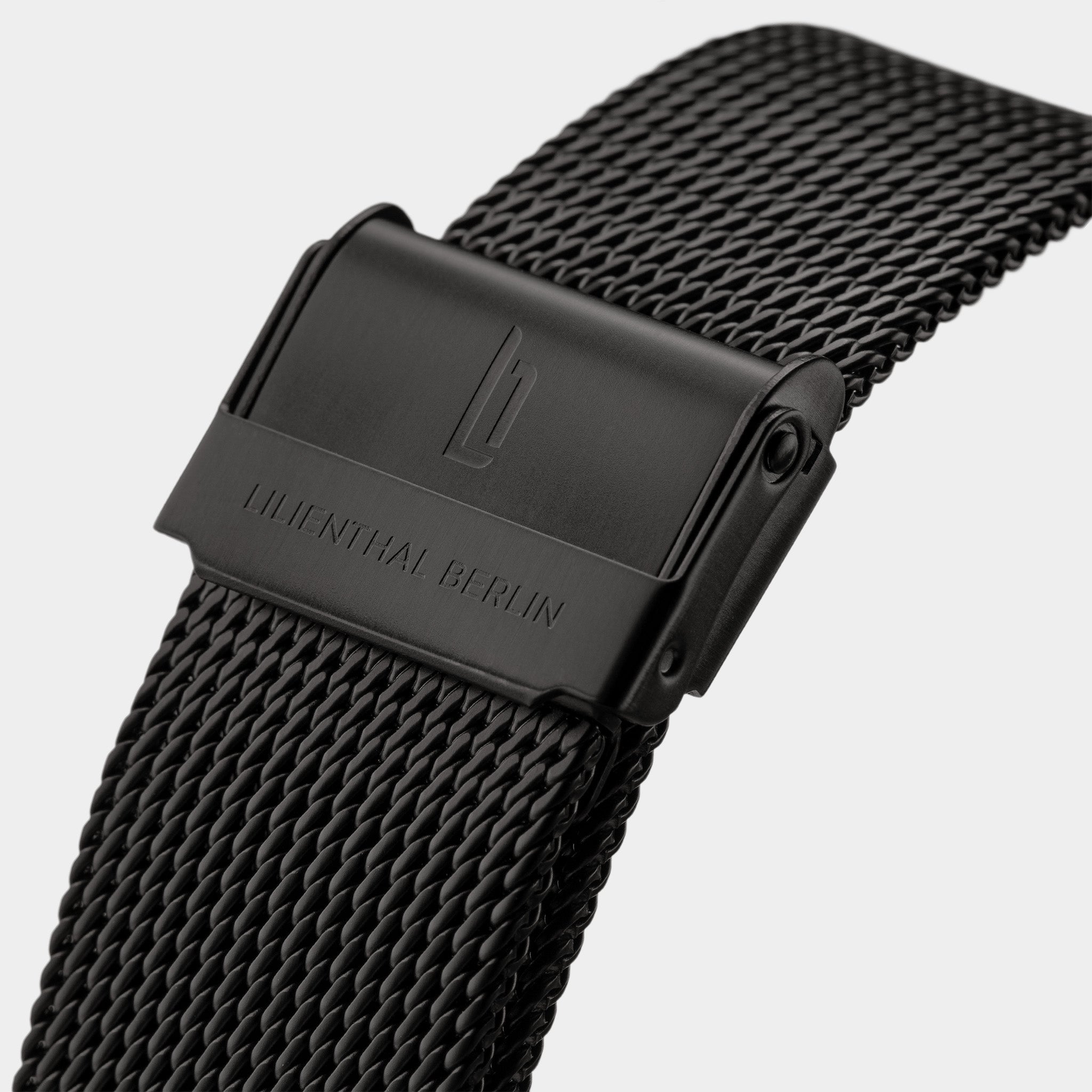 lilienthal-berlin-chronograph-all-black-mesh-armbanduhr image 8