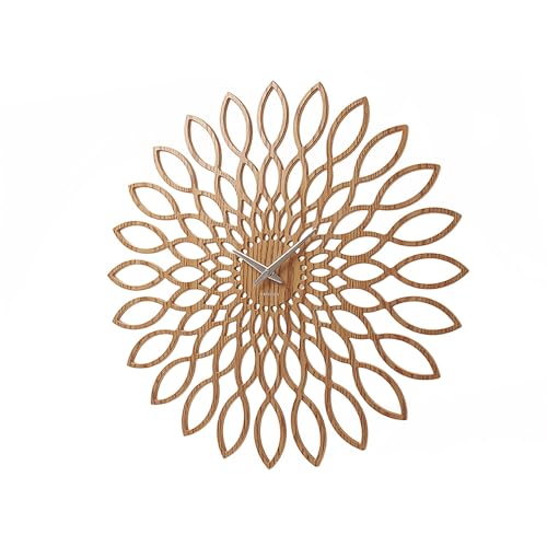 karlsson-sunflower-wanduhr-mdf-holz-60-cm-braun image 5