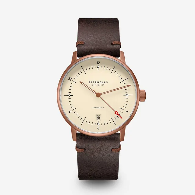 sternglas-naos-automatik-alabaster-bronze-uhr-38-mm-leder image 1