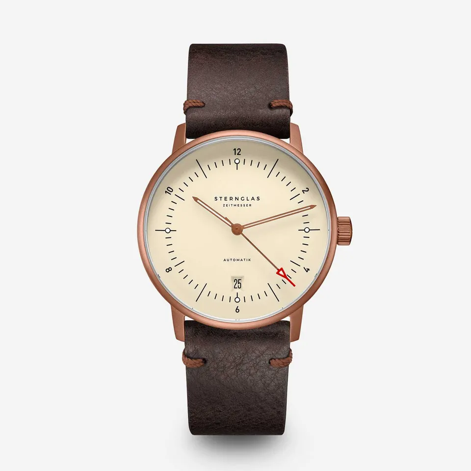 sternglas-naos-automatik-alabaster-bronze-uhr-38-mm-leder image 1