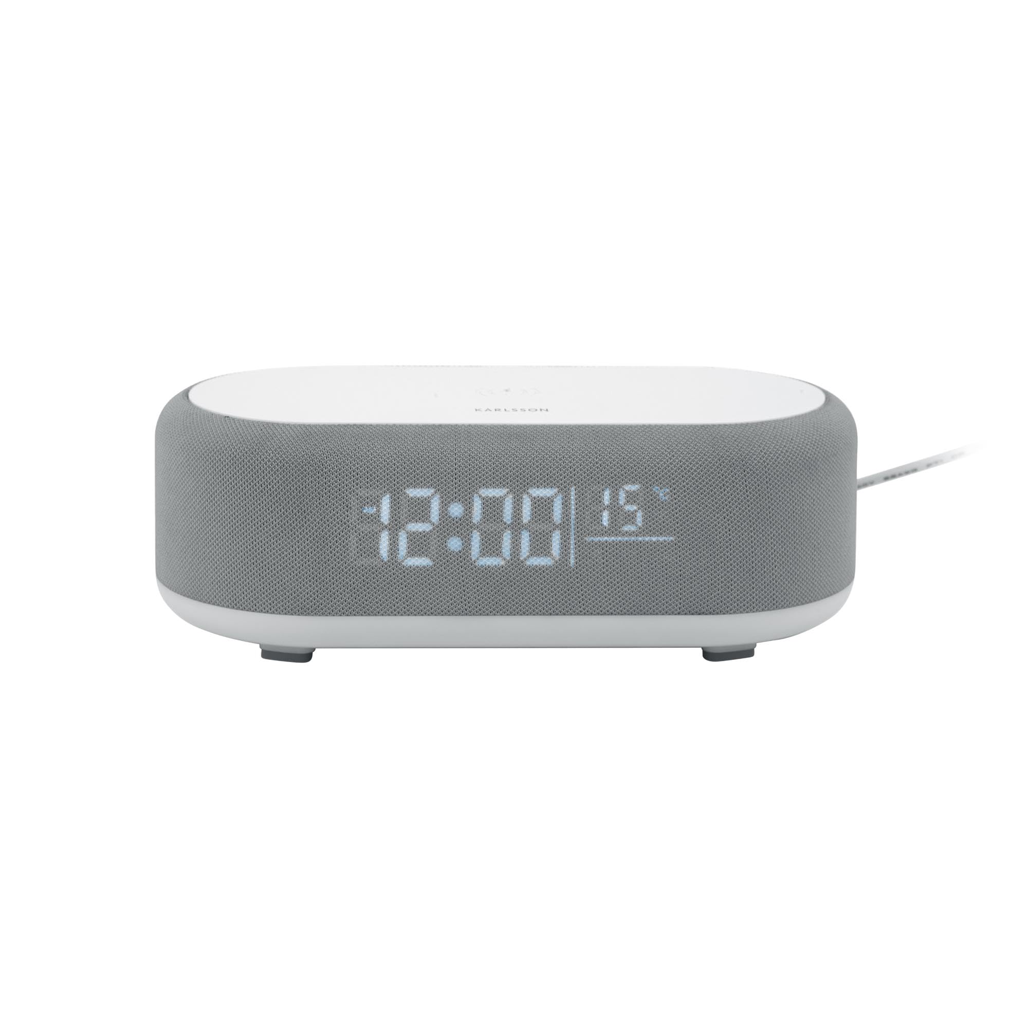 karlsson-vogue-wecker-mit-bluetooth-lautsprecher-und-wireless-charging-mausgrau- image 4
