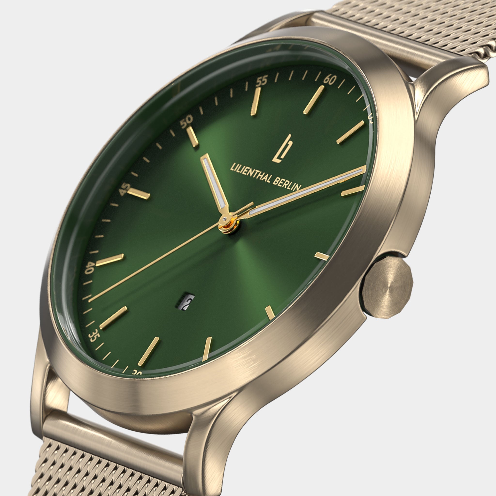 lilienthal-berlin-huxley-armbanduhr-beige-gold-green-40-mm-2 image 2