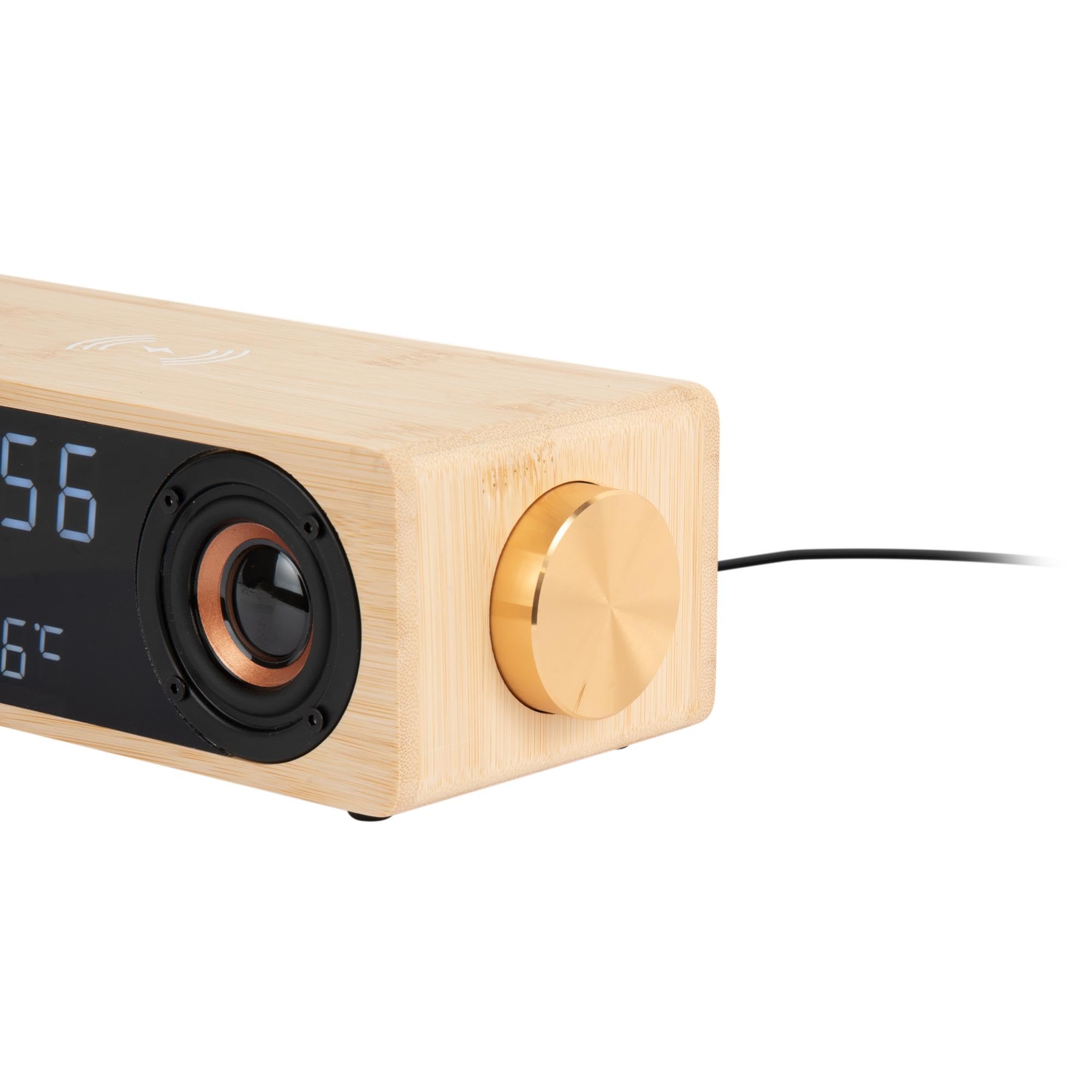 karlsson-classic-bt-wecker-mit-bluetooth-lautsprecher-nat-rlich-25-x-10-2-x-8-cm image 3