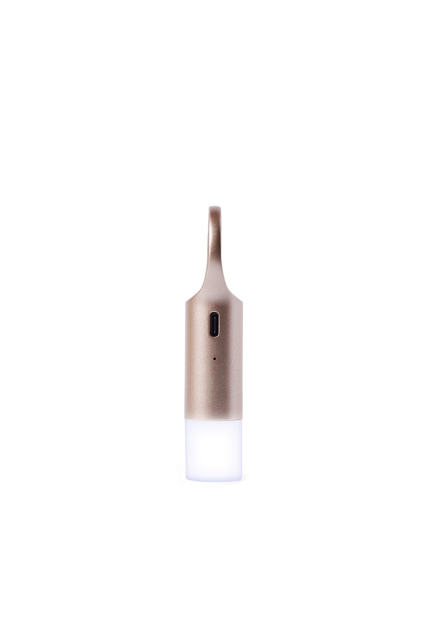 lexon-nomady-flash-led-warnleuchte-mit-goldenem-karabiner image 2