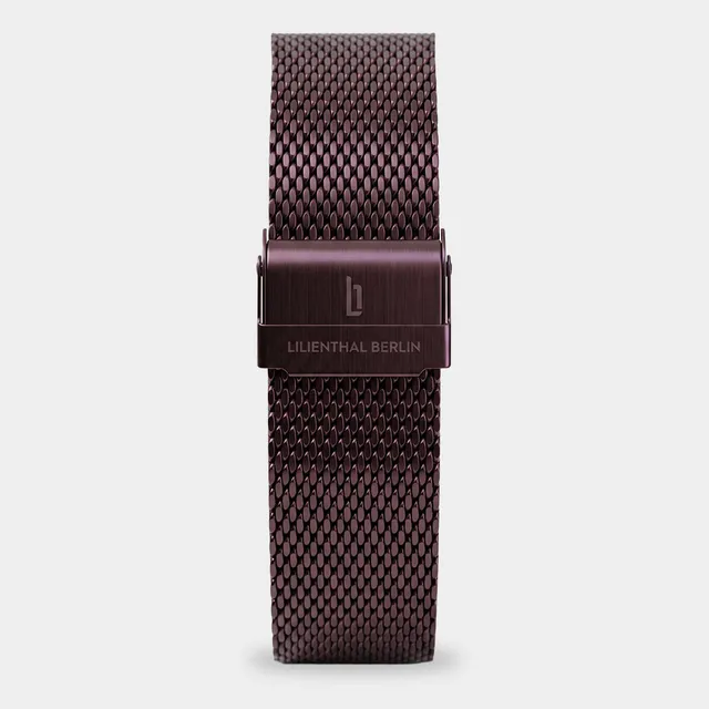 lilienthal-berlin-uhrenarmband-mesh-burgunderfarben-geb-rstet image 1