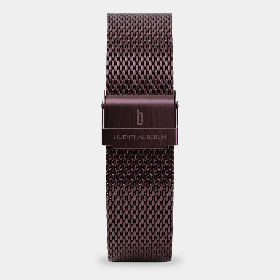 lilienthal-berlin-uhrenarmband-mesh-burgunderfarben-geb-rstet image 1