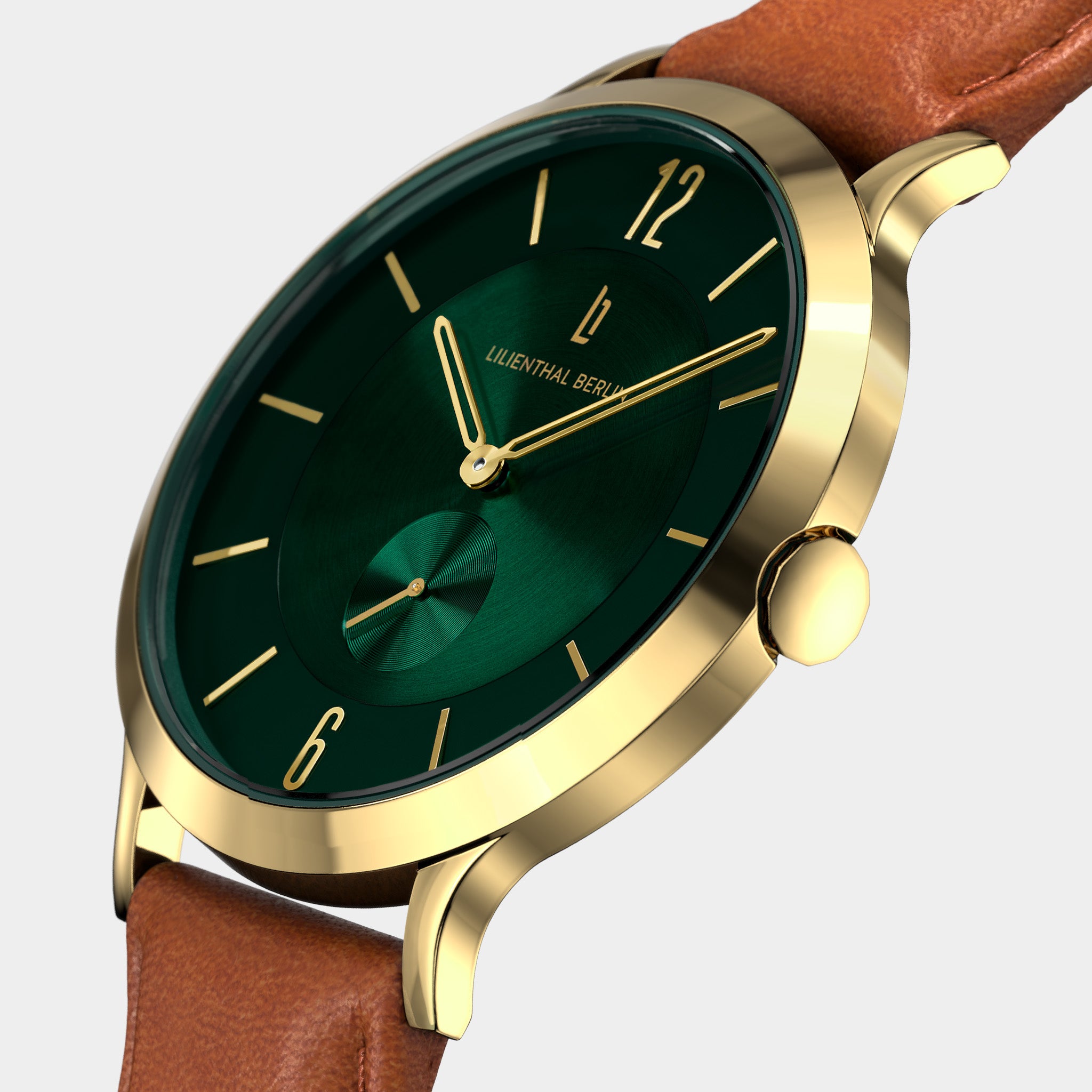 lilienthal-berlin-the-classic-armbanduhr-gold-green-42-5-mm image 2