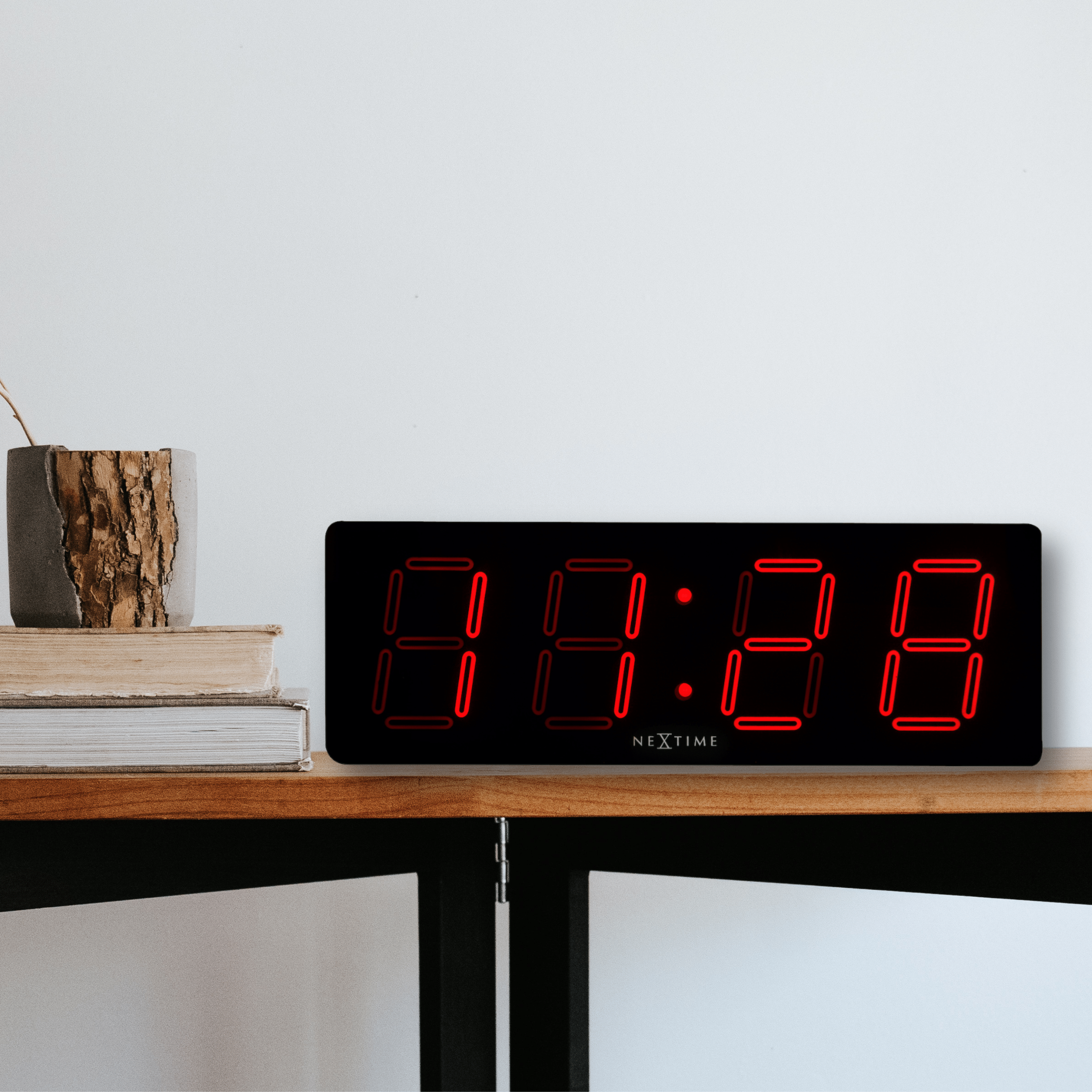 nextime-big-d-digitale-wand-und-tischuhr-51-5-x-18-x-4-5-cm-schwarz-kunststoff-r image 3