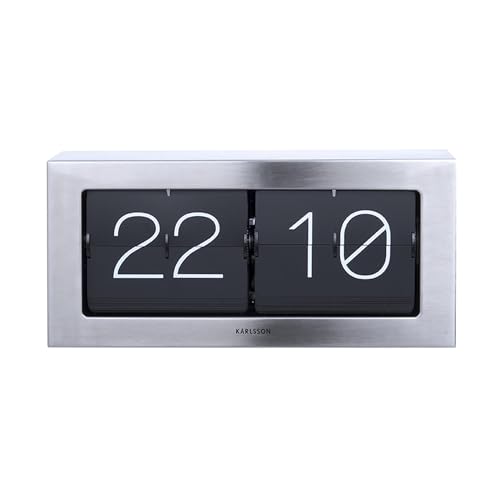 karlsson-boxed-flip-wand-und-tischuhr-geb-rsteter-stahl-37-cm image 7