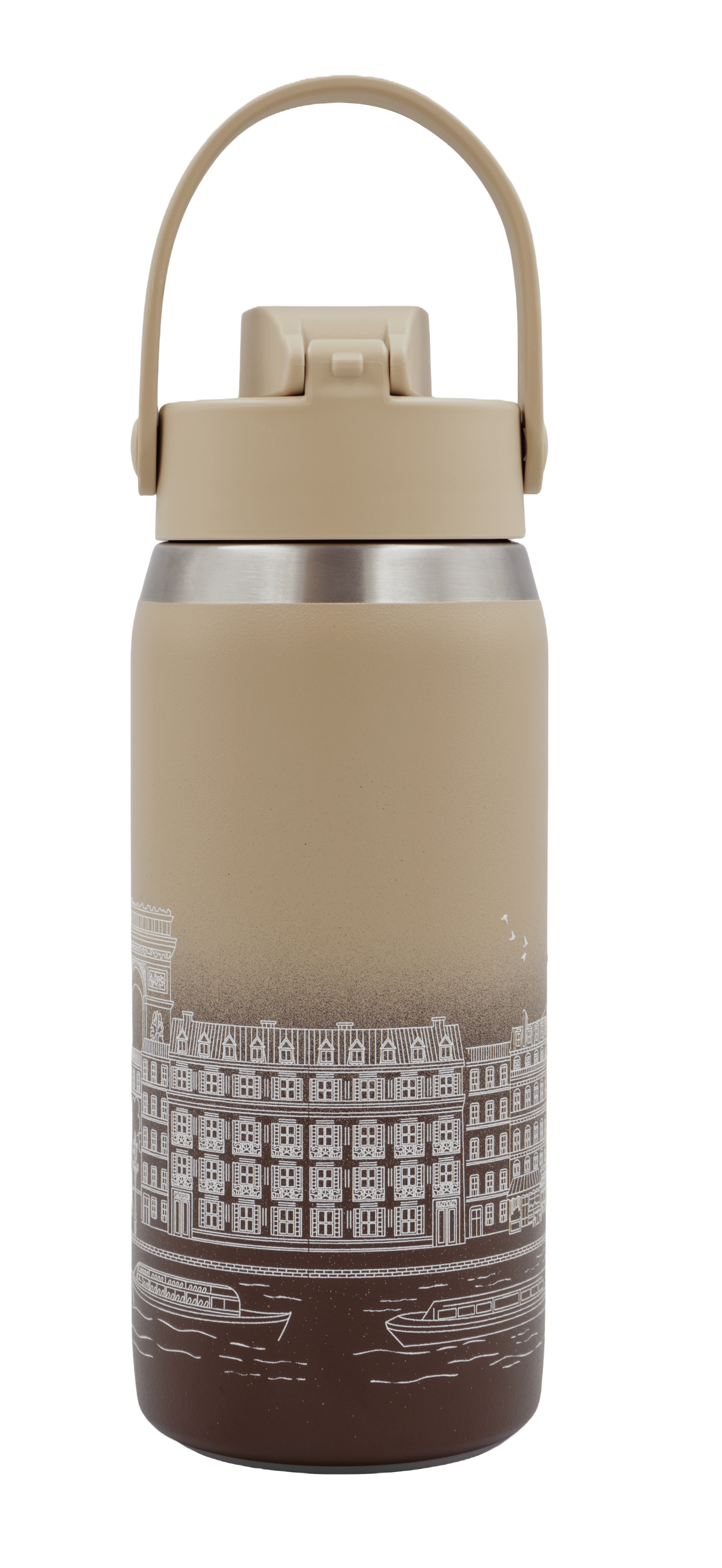 nextime-skyline-bottle-paris-thermoflasche-355-473-710-ml-braun image 8