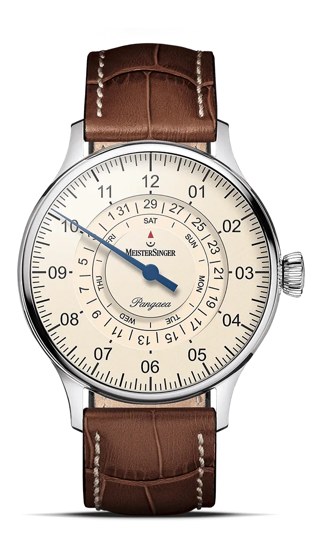 meistersinger-pangaea-day-date-elfenbein-einzeigeruhr image 1