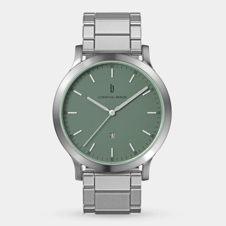 lilienthal-berlin-huxley-uhr-silver-sage-green-40-mm image 1