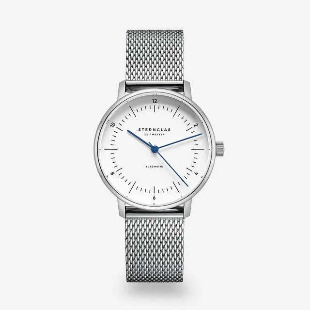 sternglas-naos-xs-automatik-damenuhr-33-mm-silber-edelstahl image 1