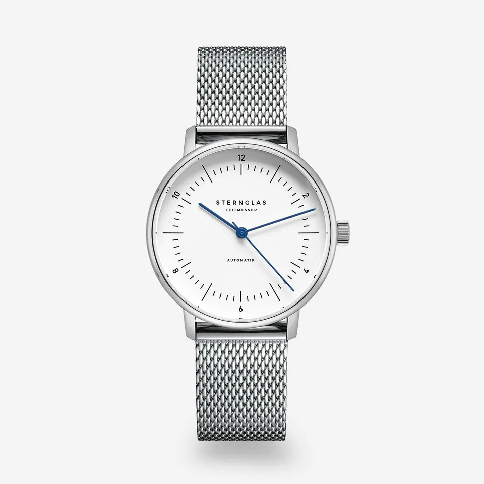 sternglas-naos-xs-automatik-damenuhr-33-mm-silber-edelstahl image 1
