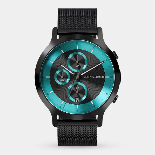 lilienthal-berlin-chronograph-lp-armbanduhr-black-cyan image 1