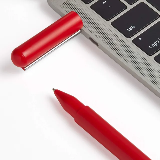 lexon-c-pen-kugelschreiber-mit-32-gb-usb-c-stick-rosso image 1