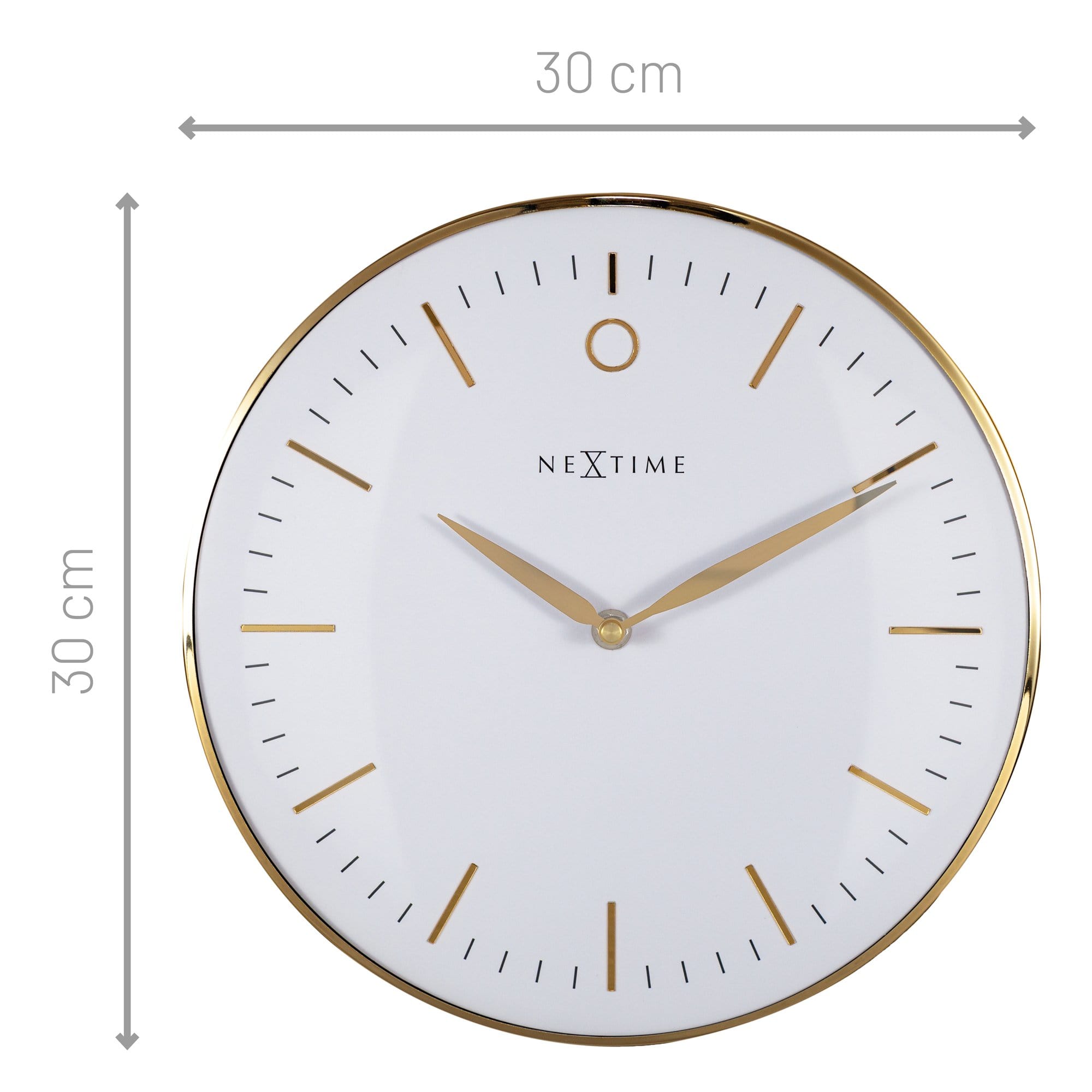 nextime-glamour-small-wanduhr-30-cm-lautlos-gold-metall image 4