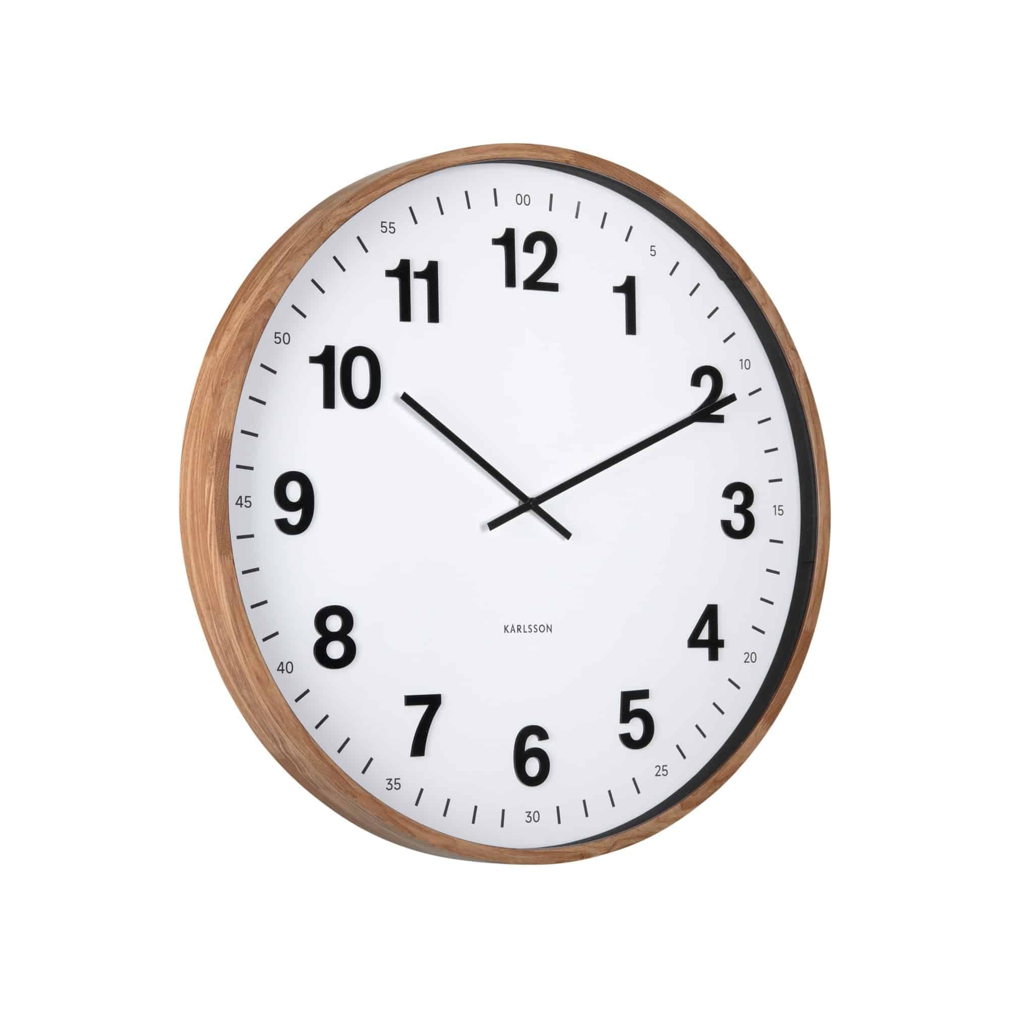 karlsson-wanduhr-esencia-classic-xl-dunkles-holz-60-cm-xxl-wanduhr image 1