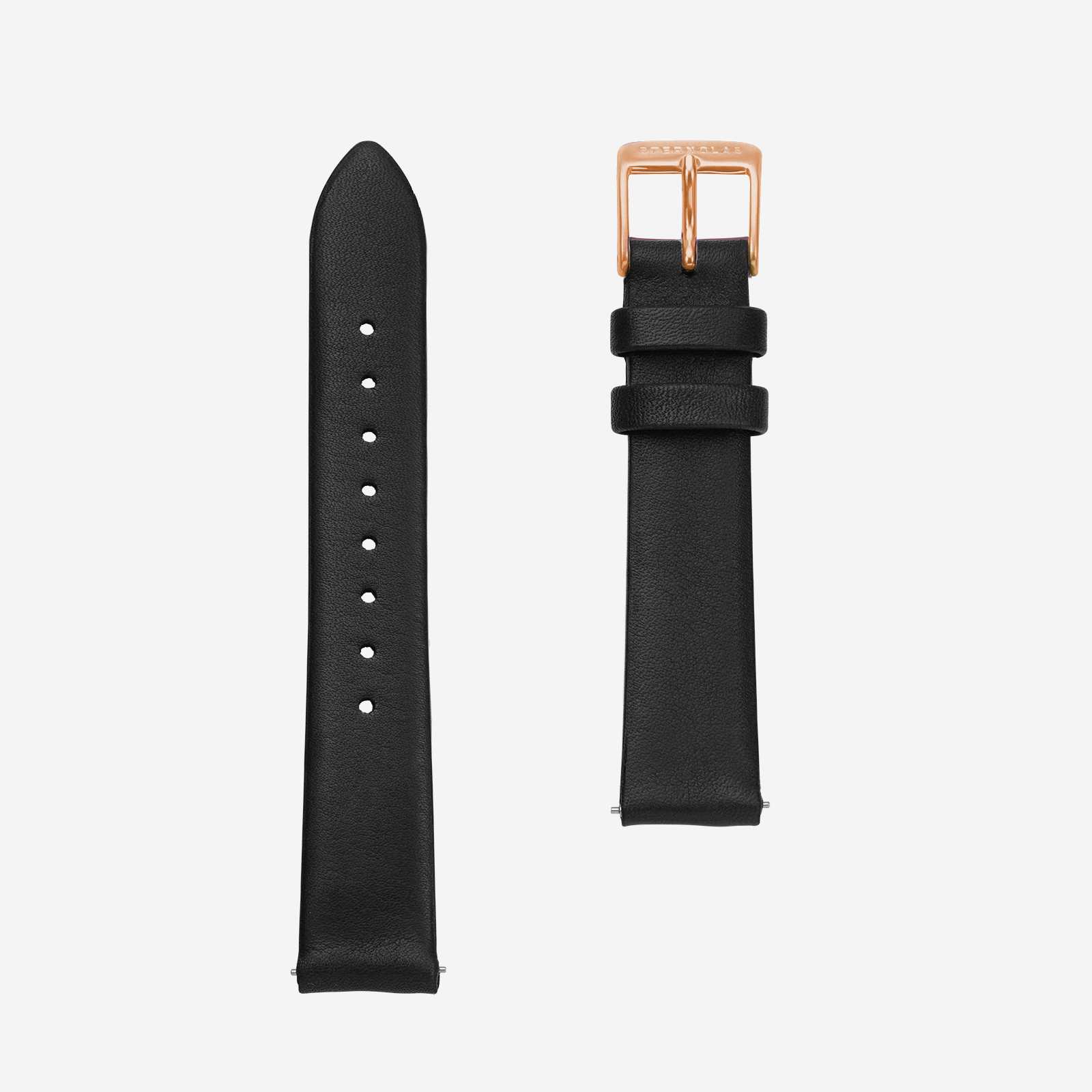 sternglas-klassik-16-uhrenarmband-schwarz-rosegold-xs image 1