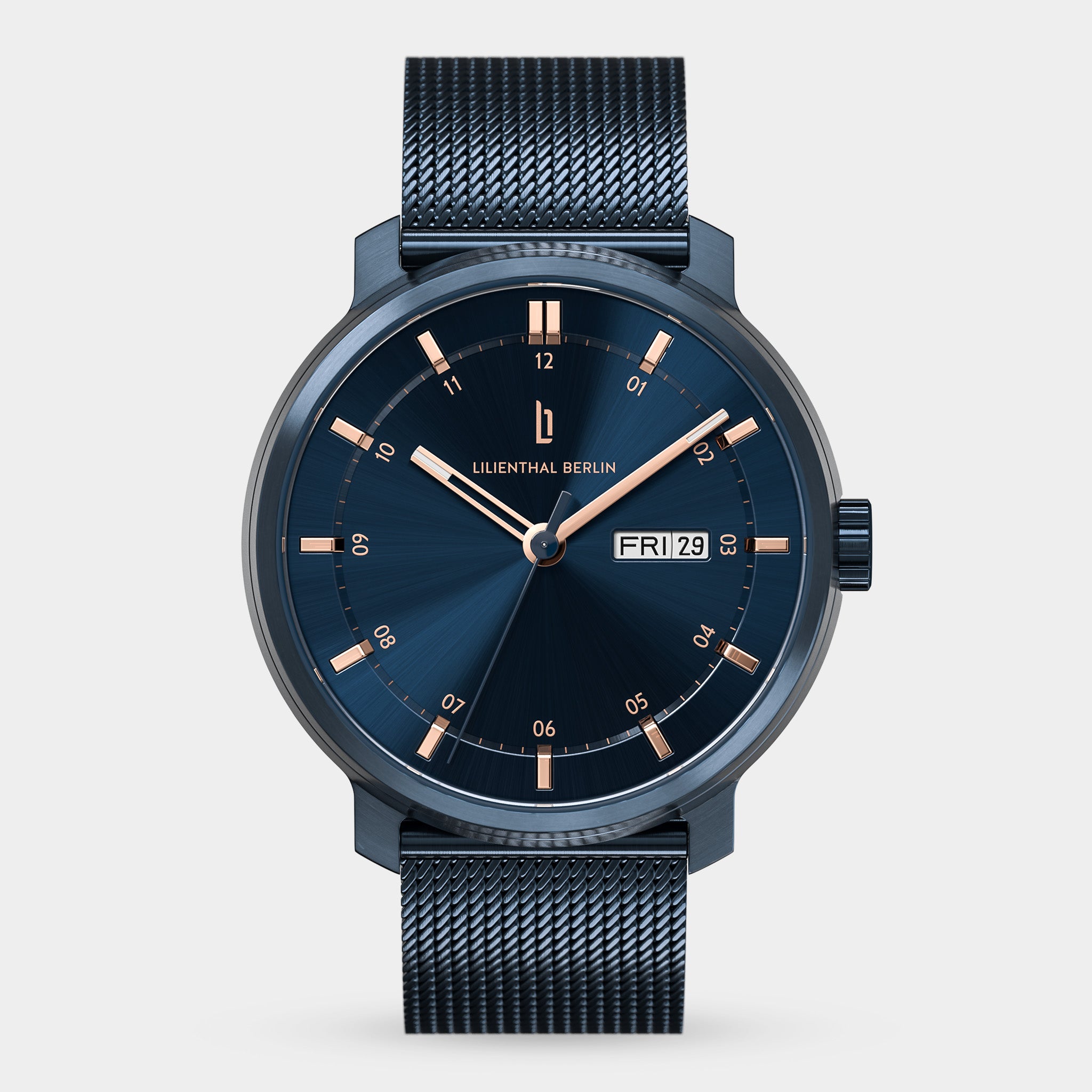 lilienthal-berlin-neolux-day-date-automatikuhr-blue-rose-gold-42-mm image 1