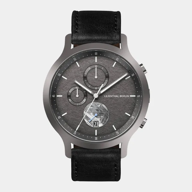 lilienthal-berlin-chronograph-meteorite-cosmic-gray-meteoritenuhr image 1