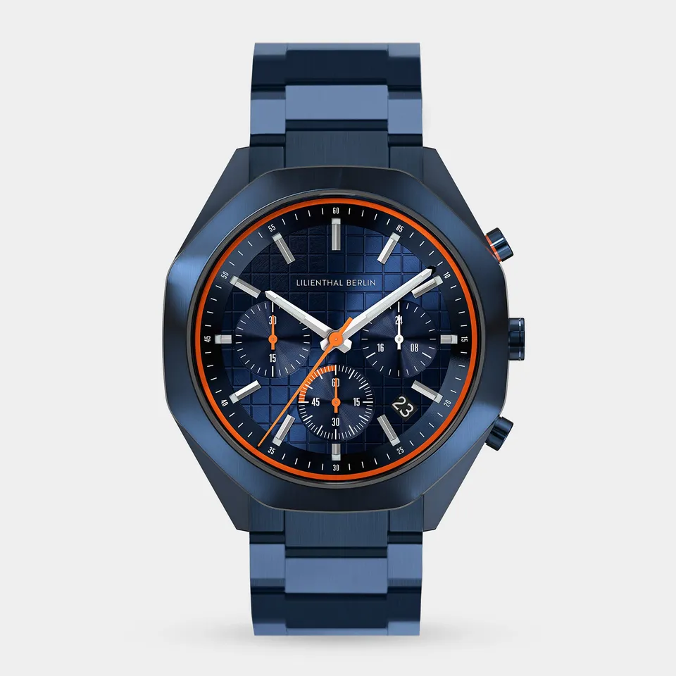 lilienthal-berlin-octachrono-chronograph-blue-orange image 1