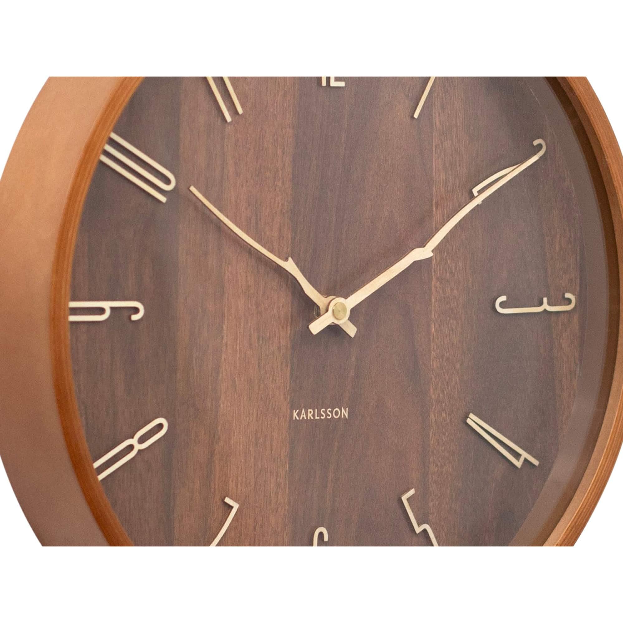 karlsson-rama-wanduhr-dunkles-holz-30cm image 5